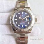 Swiss ETA2836 Replica Rolex Yachtmaster Watch Stainless Steel Blue Dial